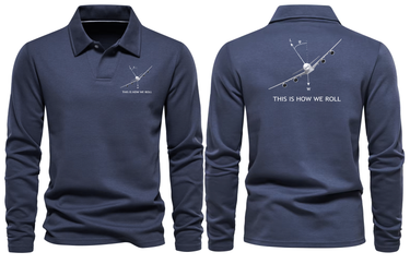 AIRBUS A380 THIS IS HOW WE ROLL LONG SLEEVE POLO